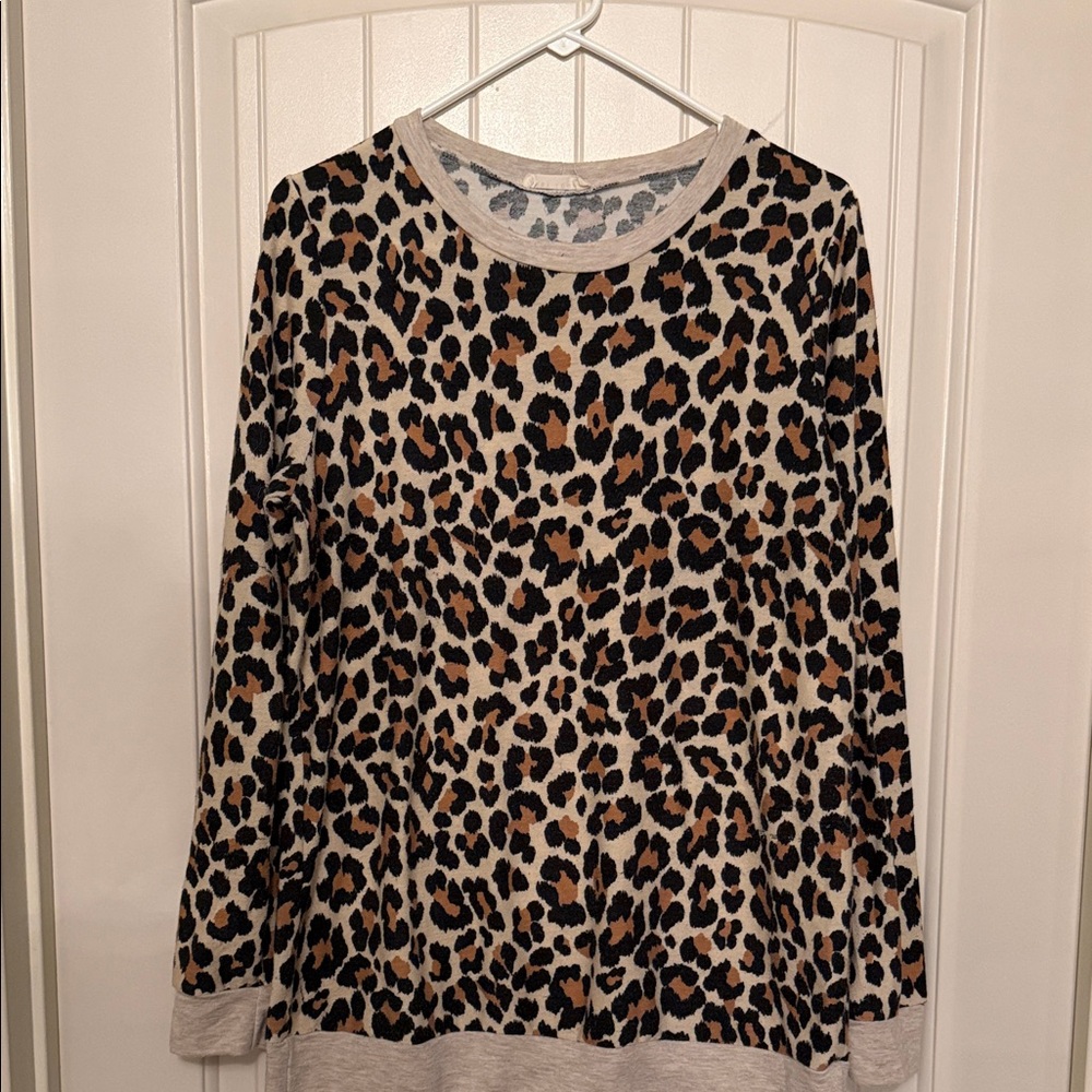 First Looks Leopard Print Sweater - Black, Brown, and Cream